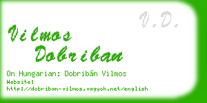 vilmos dobriban business card